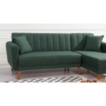 Γωνιακός καναπές Ecke Right πράσινο χρώμα 225x85x145cm ed166 - Image 4