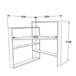 Γραφείο Kelly μελαμίνη μαύρο λευκό χρώμα 93 6x114cm ed16700 - Image 2