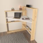 Γραφείο Kelly μελαμίνη oak λευκό χρώμα 93 6x114cm ed16701 - Image 5