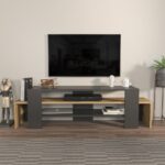 Έπιπλο tv Lenora μαύρο oak 150x35x45cm ed16703