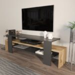 Έπιπλο tv Lenora μαύρο oak 150x35x45cm ed16703 - Image 5