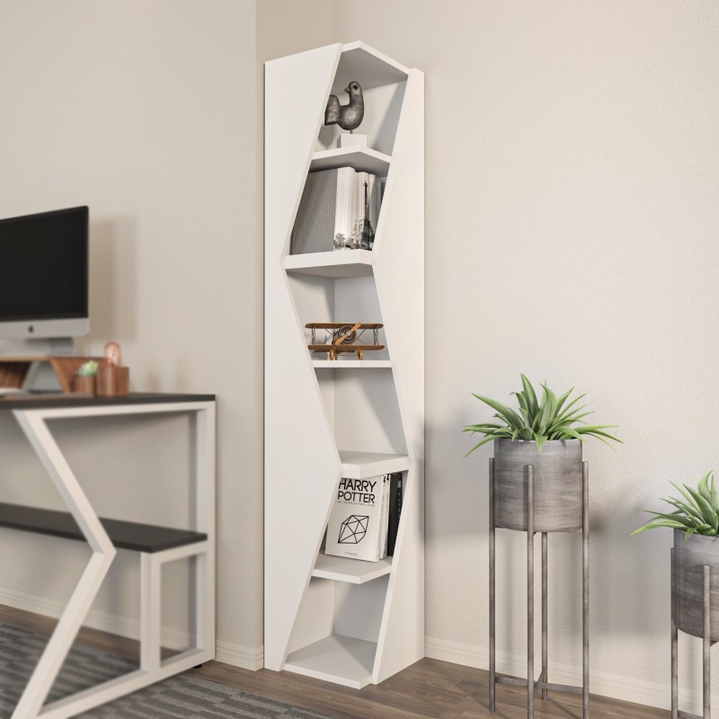 16722_0-800x800 Βιβλιοθήκη Arrow άσπρο μελαμίνη 31 8x31 8x165εκ ed16722 - Image 1