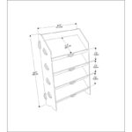 Ραφιέρα Aros δρυς μελαμίνη 61 5x28 4x100εκ ed16733 - Image 2