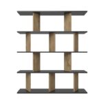 Βιβλιοθήκη Grace μαύρο δρυς μελαμίνη 120x24 6x141εκ ed16734 - Image 3