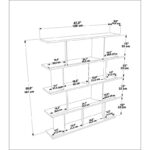 Βιβλιοθήκη Grace μαύρο δρυς μελαμίνη 120x24 6x141εκ ed16734 - Image 2