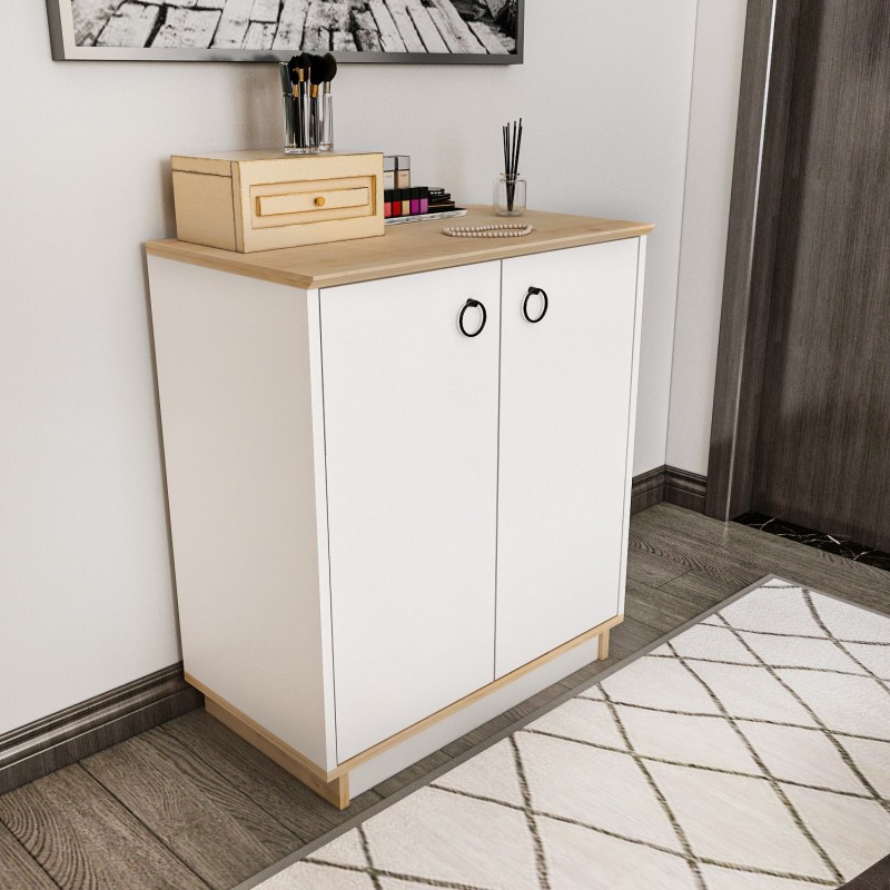 16738_0-800x800 Ντουλάπι Noa λευκό Oak 72x42x83 1cm ed16738 - Image 1