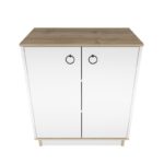 Ντουλάπι Noa λευκό καρυδί 72x42x83 1cm ed16739 - Image 3