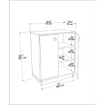 Ντουλάπι Noa λευκό καρυδί 72x42x83 1cm ed16739 - Image 2