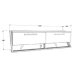 Βάση τηλεόρασης Astrid Walnut Black 163 8x36 6x46 8cm ed16740 - Image 2