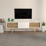 Έπιπλο τηλεόρασης Eon λευκό Oak 160x34 5x45cm ed16752