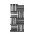 Βιβλιοθήκη Arya ανθρακί άσπρο μελαμίνη 80x24 6x160εκ ed16753 - Image 3