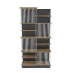 Βιβλιοθήκη Arya μαύρο δρυς μελαμίνη 80x24 6x160εκ ed16754 - Image 3