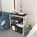 Βιβλιοθήκη Letos ανθρακί άσπρο μελαμίνη 60x29 6x80εκ ed16756 - Image 4