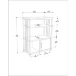Βιβλιοθήκη Letos πράσινο μαύρο μελαμίνη 60x29 6x80εκ ed16757 - Image 2