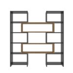 Βιβλιοθήκη Poyraz μαύρο μελαμίνη 163 5x22x150εκ ed16764 - Image 3