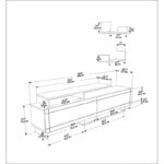 Έπιπλο τηλεόρασης Tammy λευκό 180x36 8x54cm ed16789 - Image 2