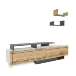 Έπιπλο τηλεόρασης Tammy λευκό oak 180x36 8x54cm ed16790 - Image 3