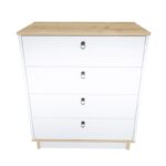 Συρταριέρα Deserto Oak άσπρο 72x42x83 1cm ed16792 - Image 3