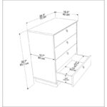 Συρταριέρα Deserto Oak άσπρο 72x42x83 1cm ed16792 - Image 2