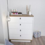 Συρταριέρα Deserto καρυδί άσπρο 72x42x83 1cm ed16793