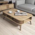 Τραπεζάκι σαλονιού Pavia oak χρώμα μελαμίνη 105x60x34 6cm ed167
