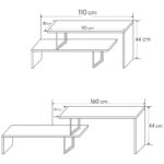 Έπιπλο τηλεόρασης Ovit ανθρακί 120x30x45cm μελαμίνη ed1680 - Image 2