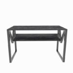 Γραφείο Lona μαύρο 120x60x72 8cm μελαμίνη ed16811 - Image 3