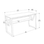 Γραφείο Lona μαύρο 120x60x72 8cm μελαμίνη ed16811 - Image 2