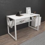 Γραφείο Lona λευκό 120x60x72 8cm μελαμίνη ed16812