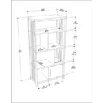 Βιβλιοθήκη Valero πράσινο άσπρο μελαμίνη 60x29 6x120εκ ed16817 - Image 2