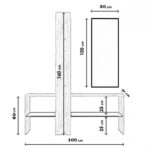 Έπιπλο εισόδου Portmanto πεύκο μελαμίνη 100x28x160εκ ed1681 - Image 2