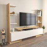 Έπιπλο τηλεόρασης Ava Oak λευκό 183 6x31 7x140cm ed16826 - Image 5