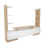 Έπιπλο τηλεόρασης Ava Oak λευκό 183 6x31 7x140cm ed16826 - Image 3