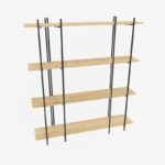 Βιβλιοθήκη Moss μαύρο δρυς μελαμίνη 160x29 6x180εκ ed16828 - Image 4