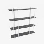 Βιβλιοθήκη Moss άσπρο μάρμαρο μελαμίνη 160x29 6x180εκ ed16829 - Image 4