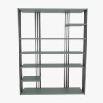 Βιβλιοθήκη ραφιέρα Jenny πράσινο μαύρο χρώμα 120x29 6x160cm ed16837 - Image 3