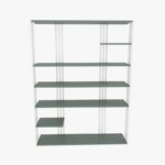 Βιβλιοθήκη ραφιέρα Jenny πράσινο άσπρο χρώμα 120x29 6x160cm ed16839 - Image 3