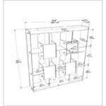 Βιβλιοθήκη Alimo δρυς μελαμίνη 136 7x27 5x138εκ ed16842 - Image 2