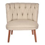 Πολυθρόνα Fabian κρεμ ύφασμα 78x70x78cm ed16849 - Image 3