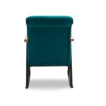 Dandolo Κουνιστή Πολυθρόνα Ύφασμα Petrol Blue 86x65x100cm ed1684 - Image 2