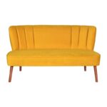 Καναπές διθέσιος Moon River κίτρινο χρώμα 140x71x78cm ed16864 - Image 3