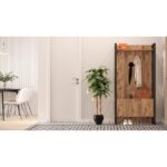 Έπιπλο εισόδου Mina atlantic pine μελαμίνη μεταλλικός σκελετός 90x34x180εκ ed1687 - Image 5