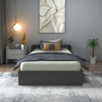 Μονό κρεβάτι Oya - Anthracite ed16902 - Image 3