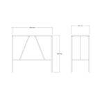 Σετ τραπέζι καρέκλες 3 τεμάχια Tibet - Oak ed16904