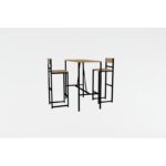 Σετ τραπέζι καρέκλες 3 τεμάχια Tibet - Oak ed16904 - Image 5