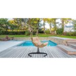 Μονή Κουνιστή Καρέκλα Κήπου Florya - Beige Black ed16910 - Image 4