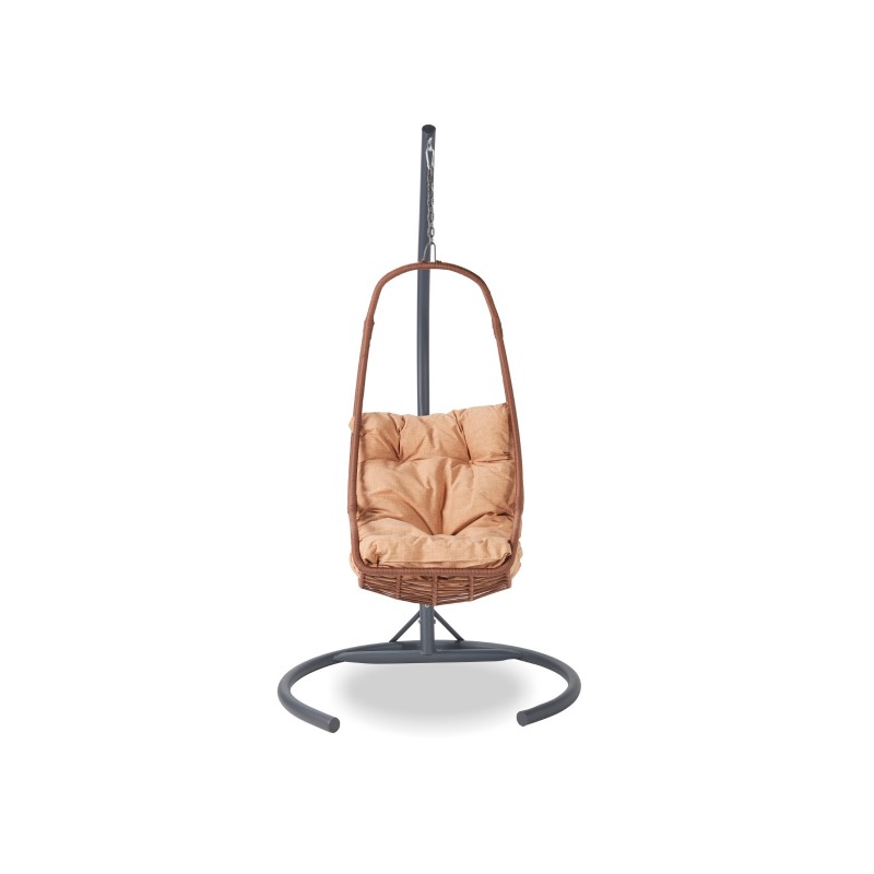 16911_0-800x800 Μονή Κουνιστή Καρέκλα Κήπου Florya - Camel Black ed16911 - Image 1