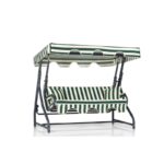 Τριπλή Κουνιστή Καρέκλα Κήπου Ruta 1 - Green White Black ed16917 - Image 2