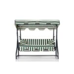 Τριπλή Κουνιστή Καρέκλα Κήπου Ruta 1 - Green White Black ed16917 - Image 3