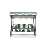 Τριπλή Κουνιστή Καρέκλα Κήπου Ruta 17 - Green Cream ed16919 - Image 2